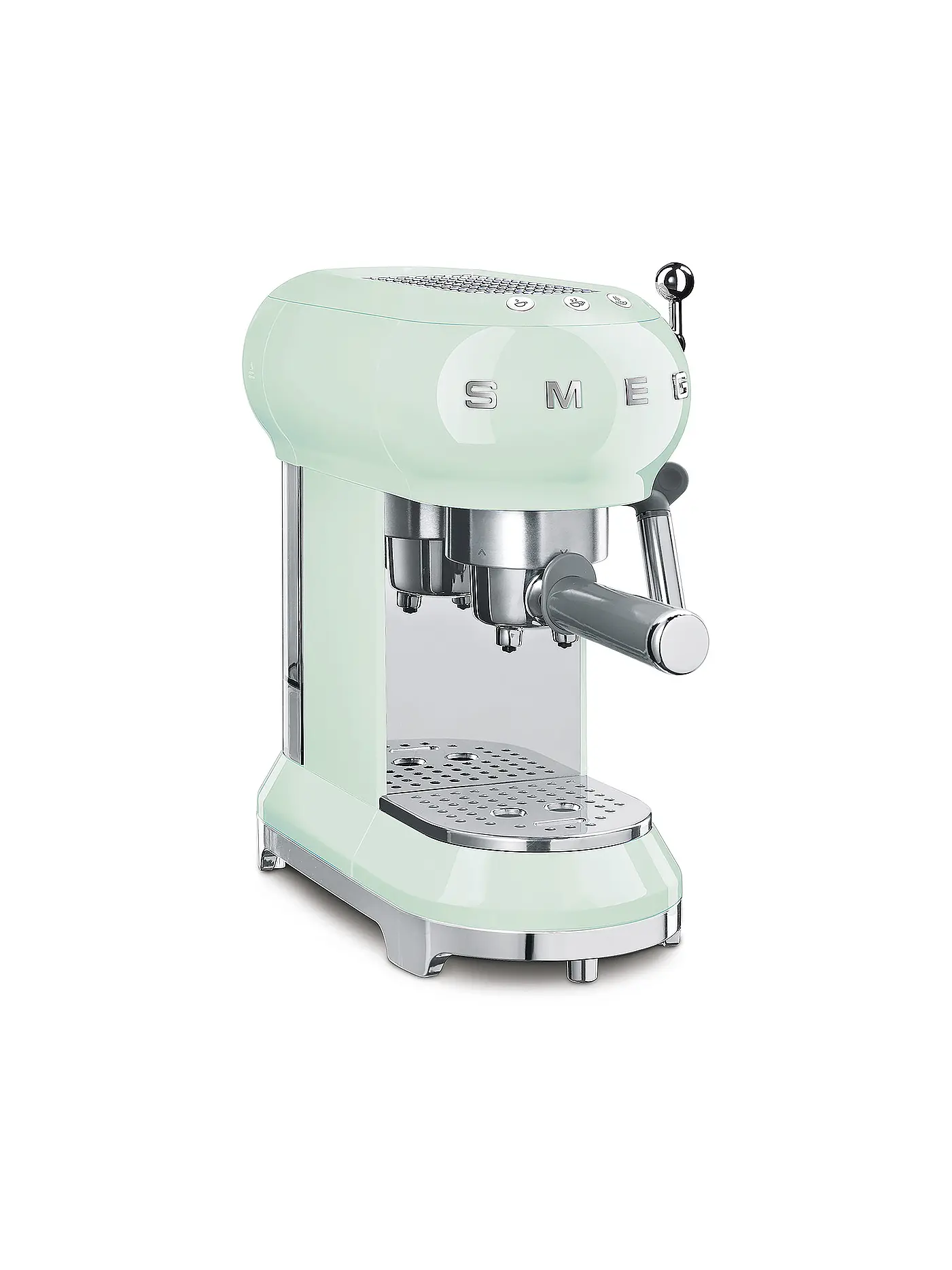 SMEG | Espresso-Kaffeemaschine 50s Retro Style Schwarz ECF01BLEU | hellgrün